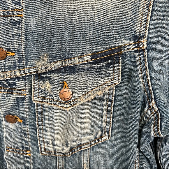 Nudie Jeans Terry Organic Cotton Sharp Used Denim Jacket Size M - Picture 4 of 16